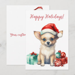 Goda Glad helg Chihuahua Watercolor Cards