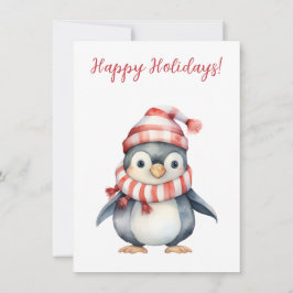 Goda Glad helg Penguin Watercolor Cards