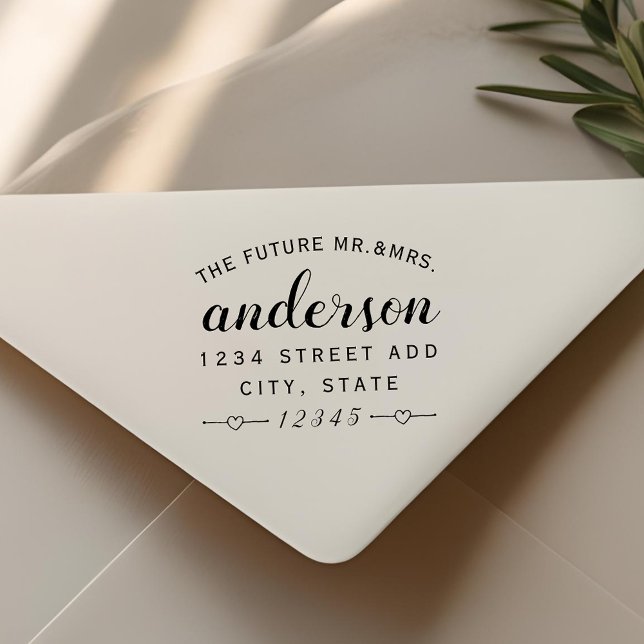 Goda hälsningar Framtiden Mr. Bröllop Returadress Självfärgande Stämpel (Skapare uppladdad)