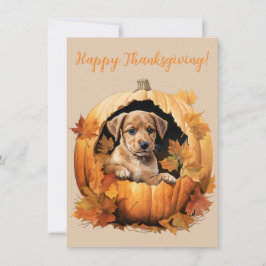 Goda Happy thanksgiving Puppy Watercolor Cards