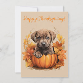 Goda Happy thanksgiving Puppy Watercolor Cards