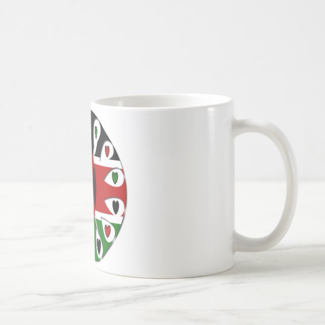 Goda hörningar Kenya: Flagga Art Motif Kaffemugg (Höger)