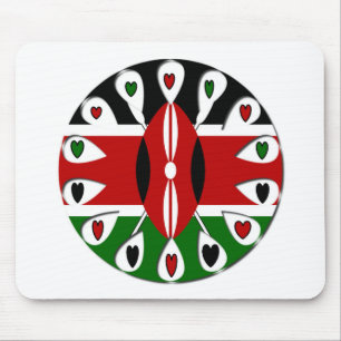 Goda hörningar Kenya: Flagga Art Motif Musmatta