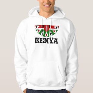 Goda hörningar Kenya: Flagga Art Motif Sweatshirt Med Luva