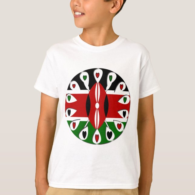 Goda hörningar Kenya: Flagga Art Motif Tee (Framsida)