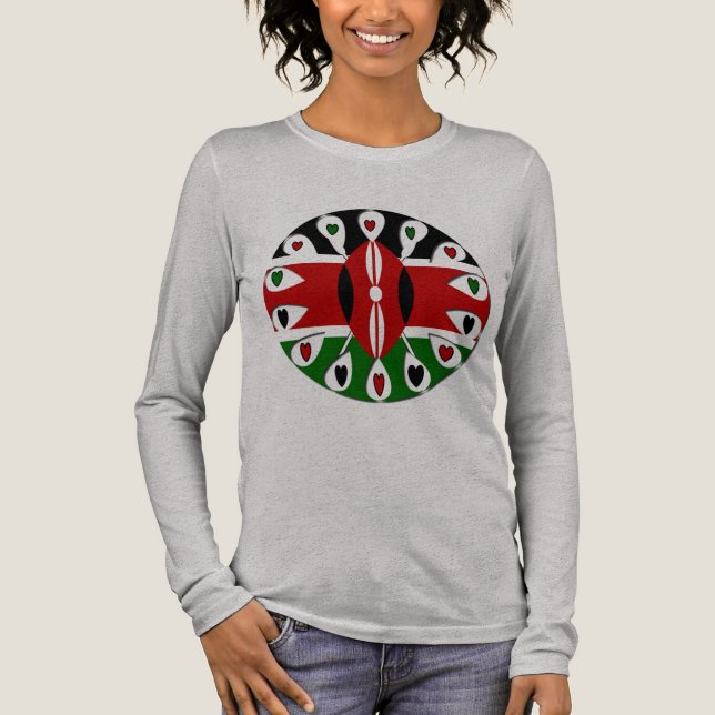 Goda hörningar Kenya: Flagga Art Motif Tee (Framsida)