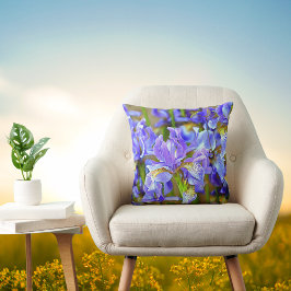 Goda Lila Irises i maj Kudde