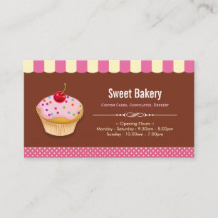 Goda Muffinsar för Anpassningsbar - Sweet Bakery S Visitkort