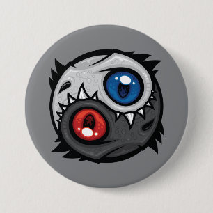 Goda och onda drakar Yin Yang Knapp
