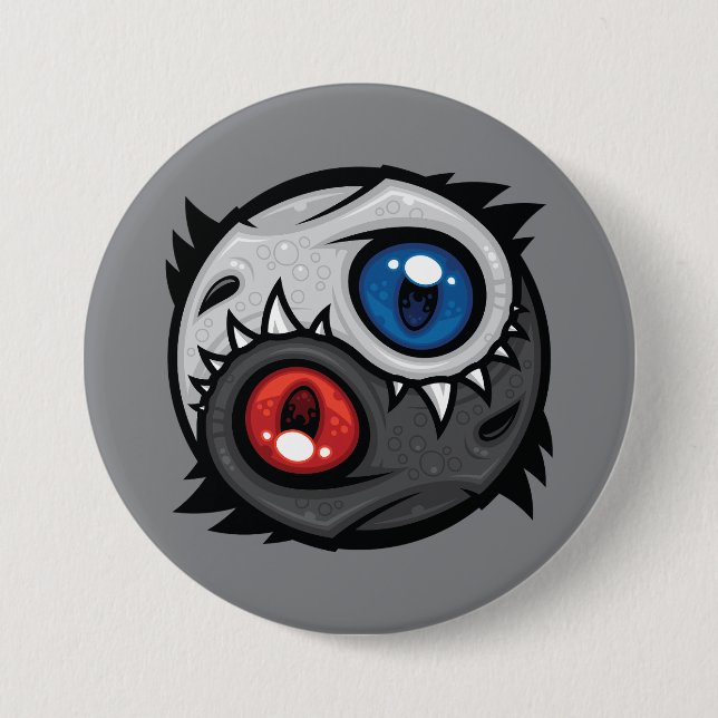 Goda och onda drakar Yin Yang Knapp (Framsida)