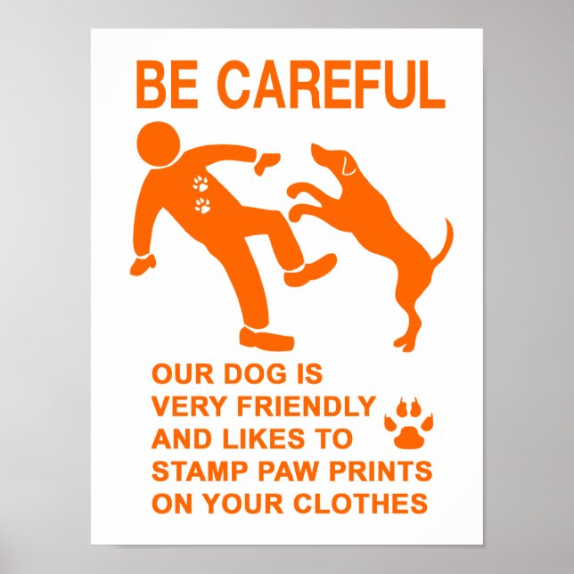 GODA TECKEN PÅ FRIENDIGT HUND SOM INTE ÄR FARLIGT  POSTER (Framsidan)