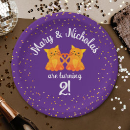 Goda Twillingar Birthday Kittens Tecknad Party Lil