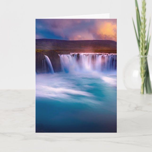 Godafoss, Islandet Waterfalls Kort (Framsida)
