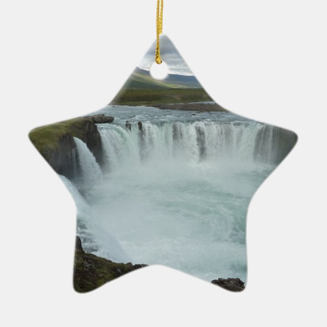 Godafoss Julgransprydnad Keramik (Framsidan)