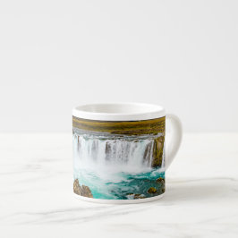 Godafoss vattenfall, Island Espressomugg