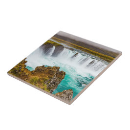 Godafoss vattenfall, Island Kakelplatta