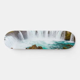 Godafoss vattenfall, Island Mini Skateboard Bräda 18,5 Cm