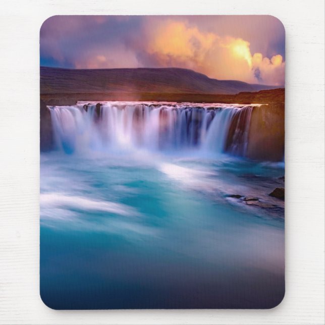Goðafoss vattenfall Island Musmatta (Framsidan)
