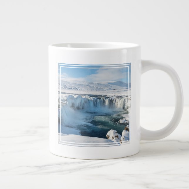 Godafoss vattenfall landskap jumbo mugg (Höger)