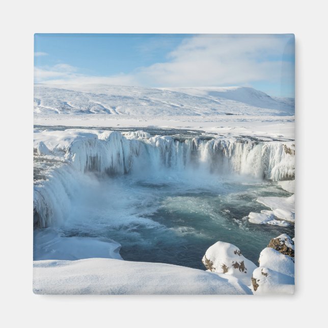Godafoss vattenfall landskap magnet (Framsidan)