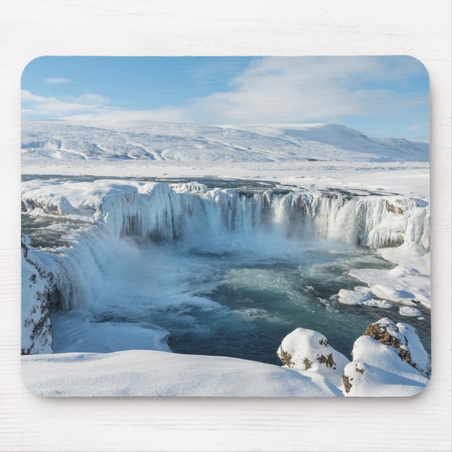 Godafoss vattenfall landskap musmatta (Framsidan)