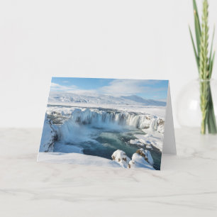 Godafoss vattenfall liggande kort