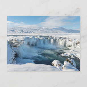 Godafoss vattenfall liggande vykort