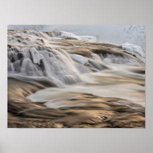 Godafoss vattenfall, vinter, Island 3 Poster