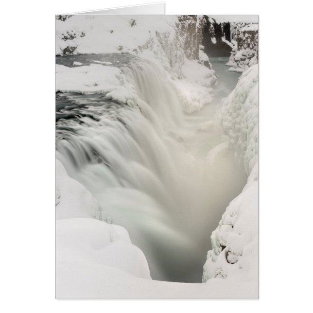 Godafoss vattenfall, vinter, Island Hälsningskort (Framsidan)