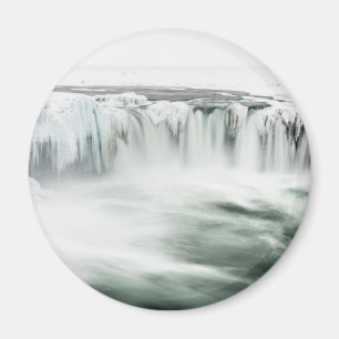 Godafoss vattenfall, vinter, Island Magnet