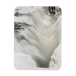 Godafoss vattenfall, vinter, Island Magnet