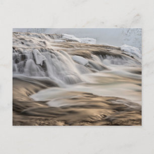 Godafoss vattenfall, vinter, Island Vykort