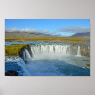 Godafoss Waterfall, Islandet Poster