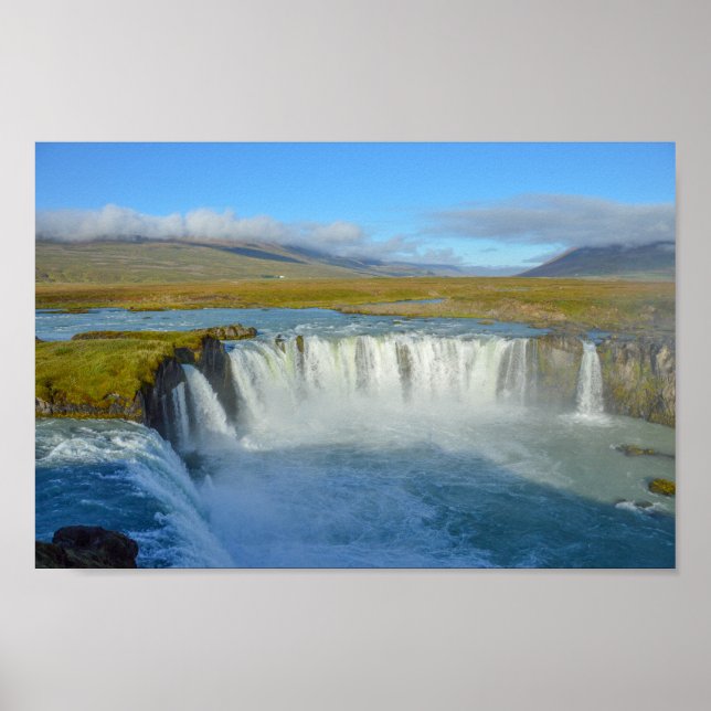 Godafoss Waterfall, Islandet Poster (Framsidan)