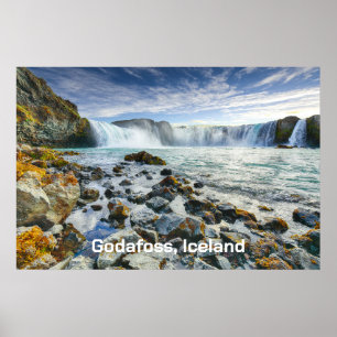 Godafoss Waterfalls, Islandet Poster