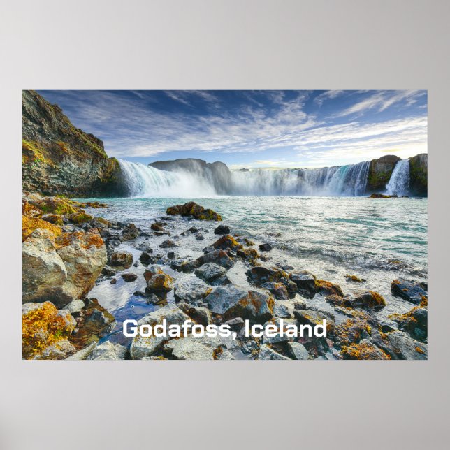 Godafoss Waterfalls, Islandet Poster (Framsidan)