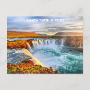 Godafoss Waterfalls, Islandet Vykort