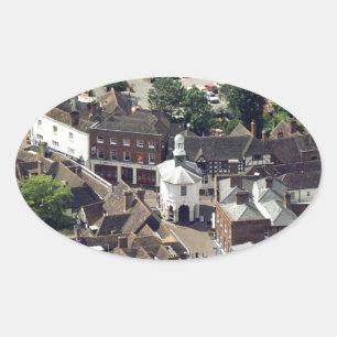 Godalming Surrey England Ovalt Klistermärke