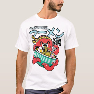 Godaste Ramen Bläckfisk – Kawaii Japanska Nudlar T Shirt
