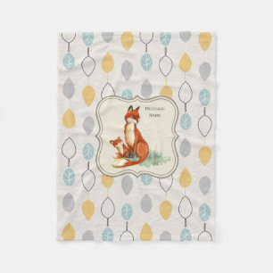 Godchild Gift Idea Personlig Fox Blanket Fleecefilt