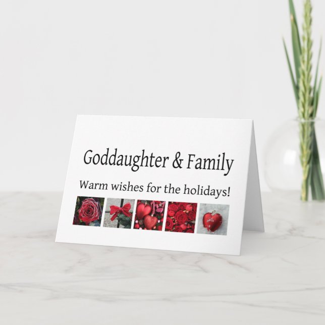 Goddaughter- & familjgod julkort helgkort (Framsida)