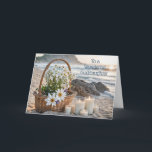 Goddaughter Happy Mothers Day with Candles Kort<br><div class="desc">Goddaughter Happy Mother's Day card with a pretty beach image candles on the sand and daisy flowers in a basket.</div>