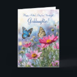 Goddaughter Mothers Day with Garden Flowers  Kort<br><div class="desc">Happy Mother’s Day to my goddaughter,  surrounded by a beautiful garden,  fluttering butterflies,  and warm,  heartfelt wishes for the holiday.</div>