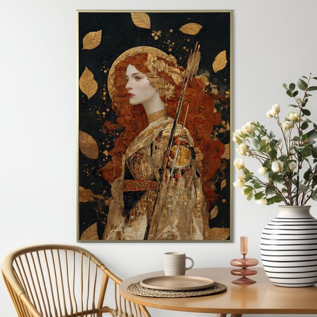 Godderas Artemis: Hösten Huntress Art nouveau Poster (Skapare uppladdad)
