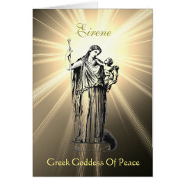 Godderas Eirene-gudinna av fredsgratulationskort Hälsningskort