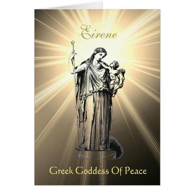 Godderas Eirene-gudinna av fredsgratulationskort Hälsningskort (Framsidan)