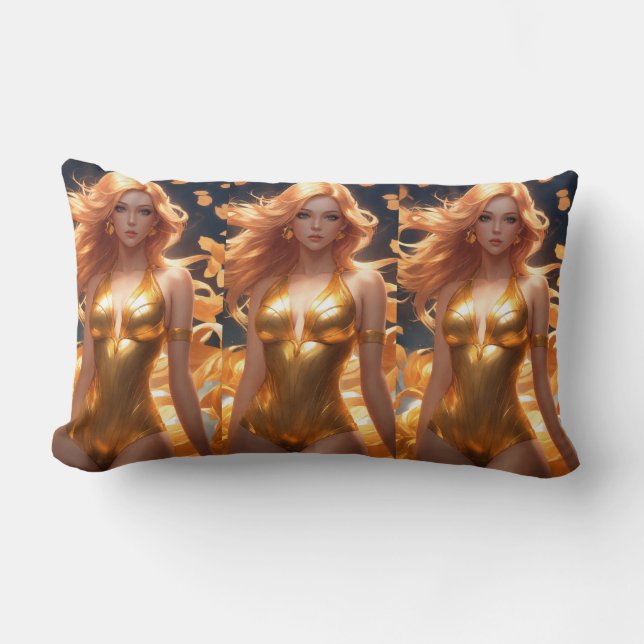 Godderas Glamor: Aphrodite Porträtt Lumbarkudde (Framsida)