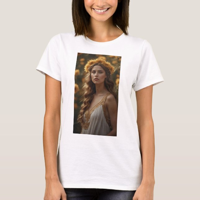 Godderas Harvest Demeter - Grekisk mytologi T Shirt (Framsida)