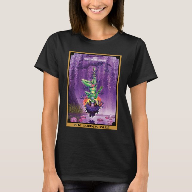 Godderas Tara Hanged Woman Tarot Card Hindu T Shirt (Framsida)