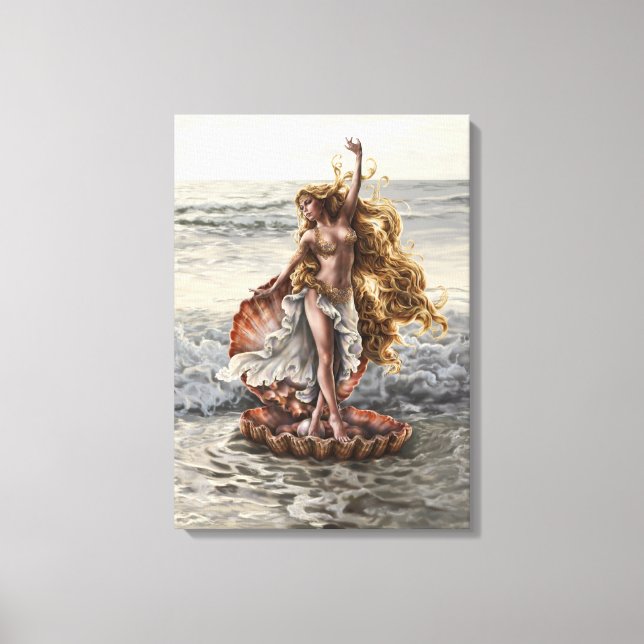 Goddes Aphrodite Stretched Kanvastryck (Framsida)